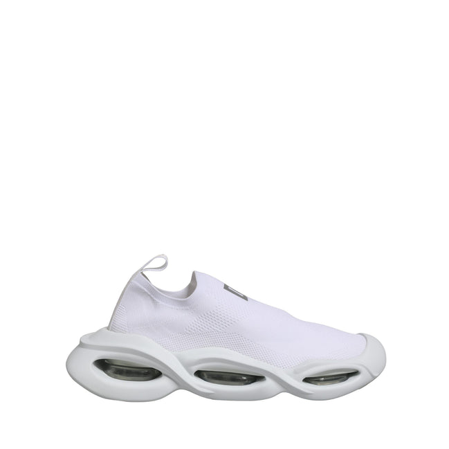 Adidași Dolce & Gabbana albi, slip-on, model Wave, cu profil jos