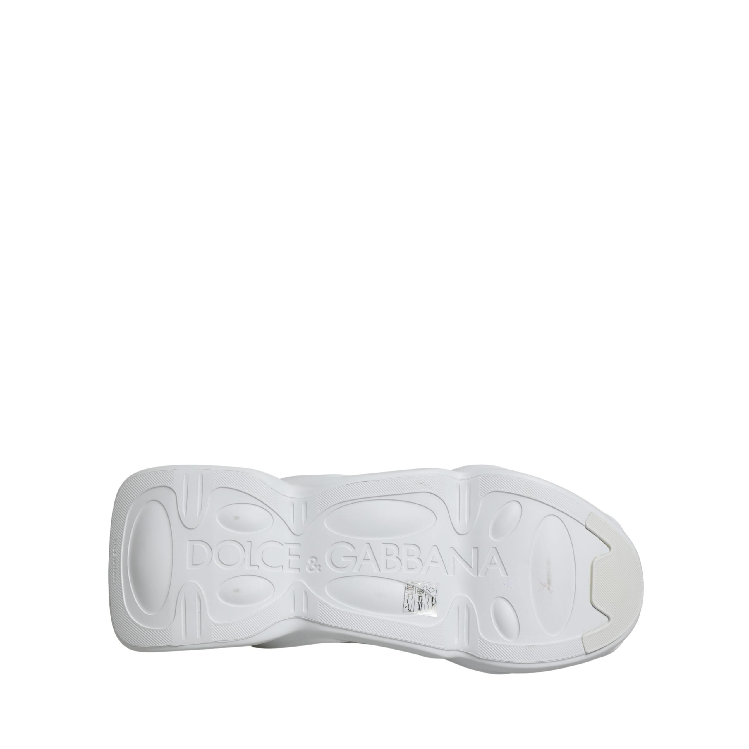 Adidași Dolce & Gabbana albi, slip-on, model Wave, cu profil jos