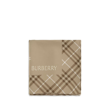 Eșarfă din mătase bej Burberry