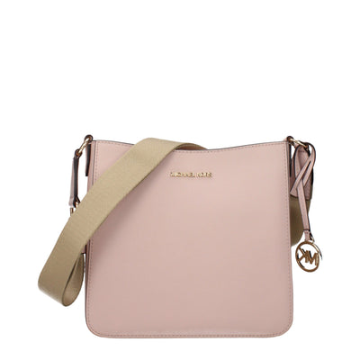 Geantă de umăr din piele roz Michael Kors