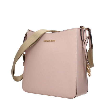 Geantă de umăr din piele roz Michael Kors