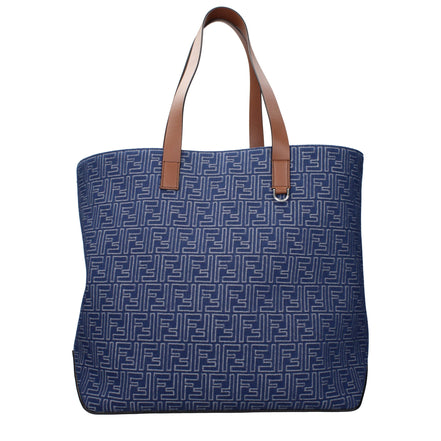 Geantă de umăr Fendi din material textil albastru