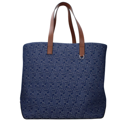 Geantă de umăr Fendi din material textil albastru