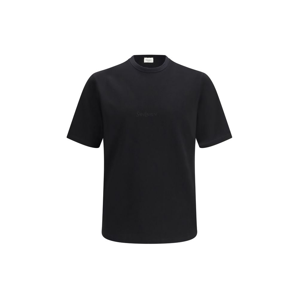 Saint Laurent Tricou Negru din Bumbac