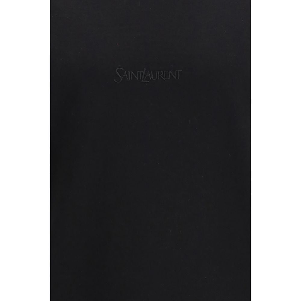 Saint Laurent Tricou Negru din Bumbac