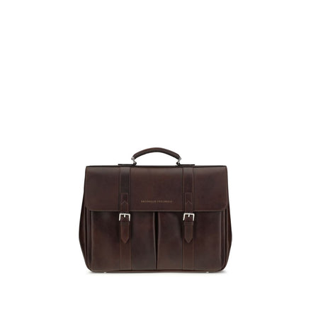 Brunello Cucinelli Bordeaux Calf Leather Luggage And Travel