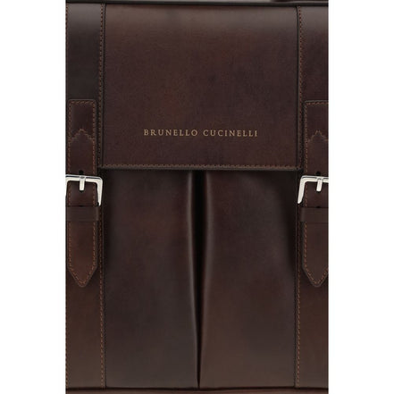 Brunello Cucinelli Bordeaux Calf Leather Luggage And Travel