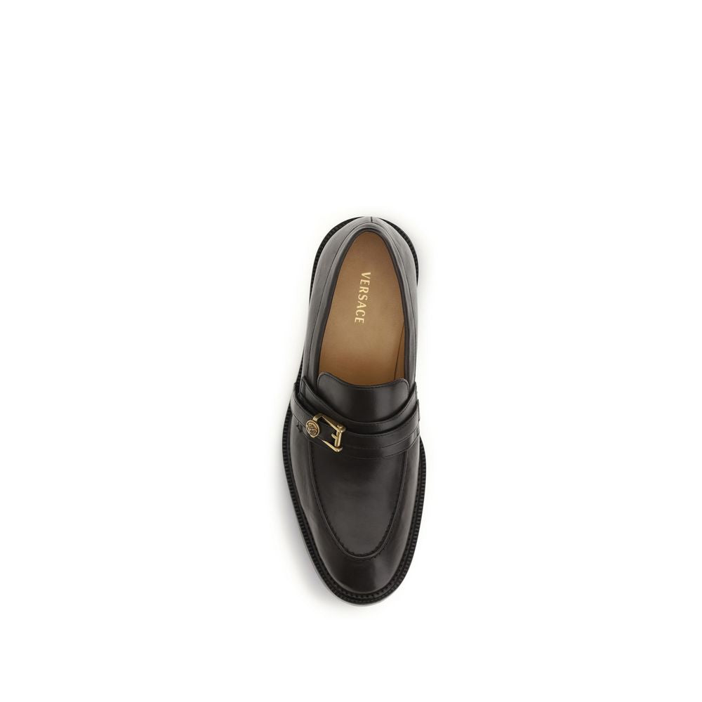 Versace Black Slip-On Loafers