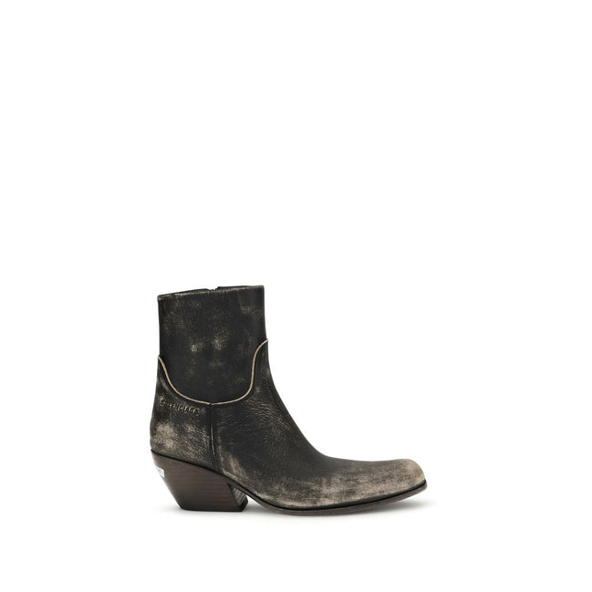 Balenciaga Ghete Negre din Piele
