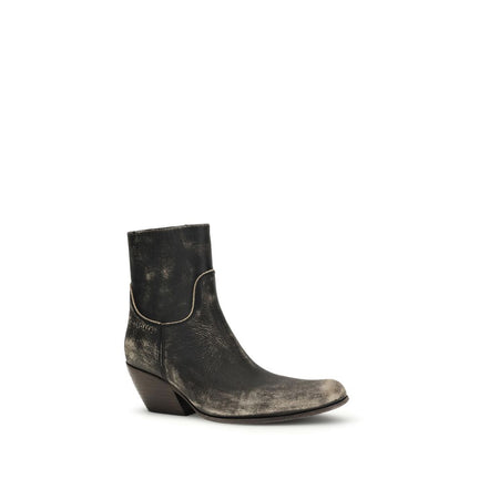 Balenciaga Ghete Negre din Piele