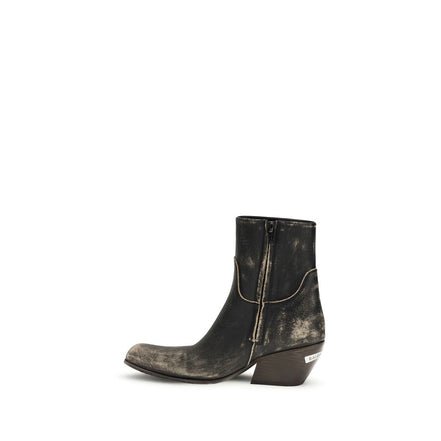 Balenciaga Ghete Negre din Piele