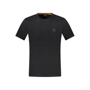 Hugo Boss Tricou Negru din Bumbac pentru Bărbați