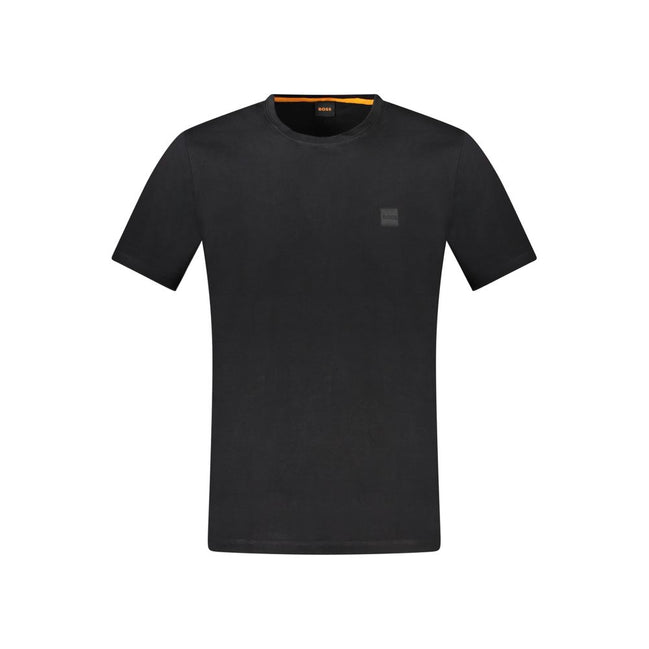 Hugo Boss Tricou Negru din Bumbac pentru Bărbați