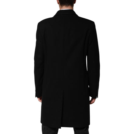 Dolce & Gabbana Black Heraldic Patch Single Breasted Blazer Jacket