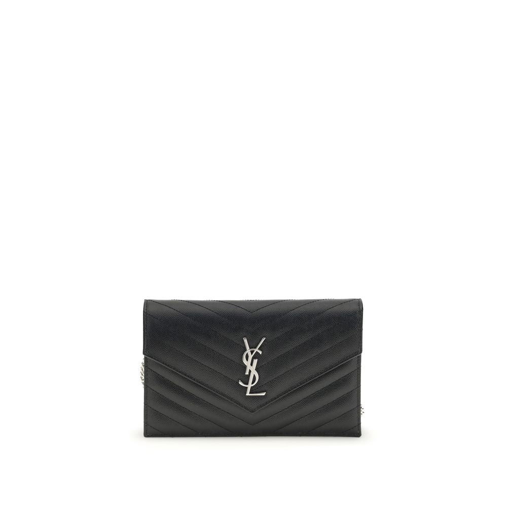 Saint Laurent Black Calf Leather Wallet
