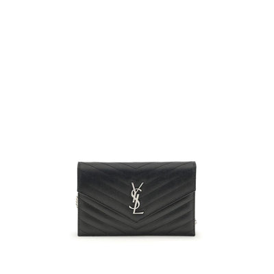 Saint Laurent Black Calf Leather Wallet
