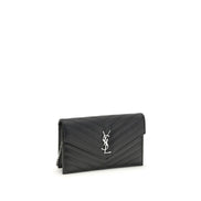 Saint Laurent Black Calf Leather Wallet