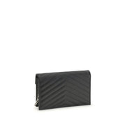 Saint Laurent Black Calf Leather Wallet