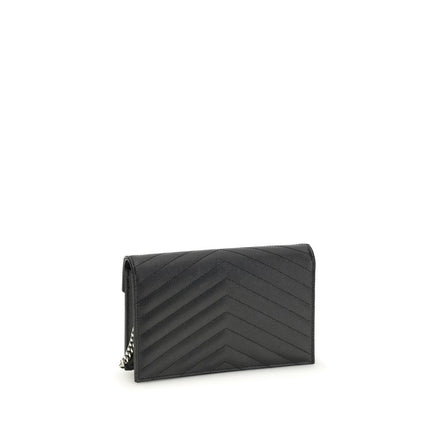 Saint Laurent Black Calf Leather Wallet