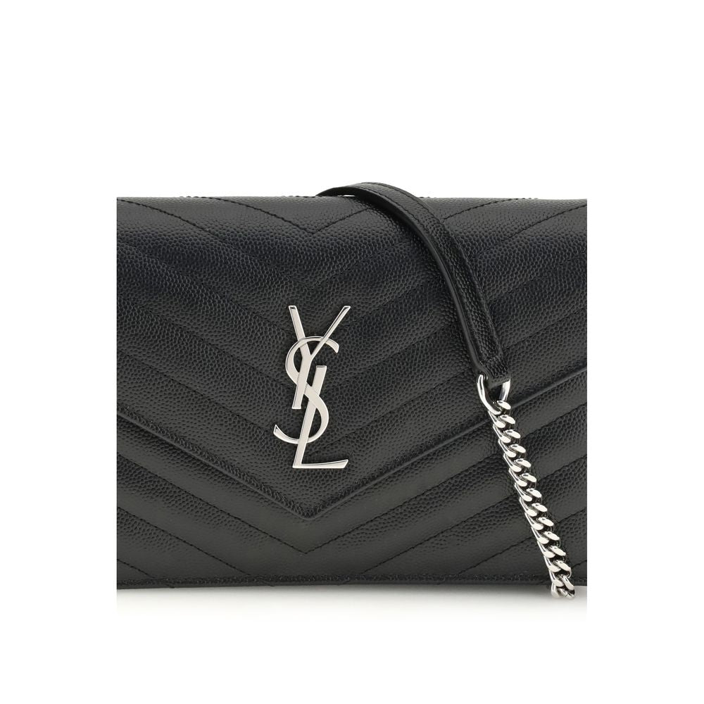 Saint Laurent Black Calf Leather Wallet