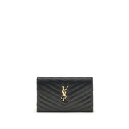 Saint Laurent Black Calf Leather Wallet