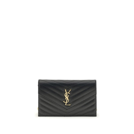 Saint Laurent Black Calf Leather Wallet