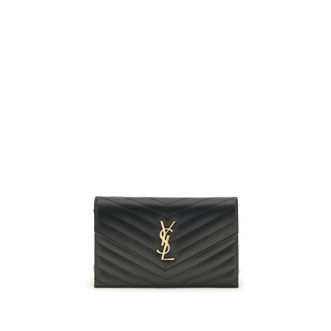 Saint Laurent Black Calf Leather Wallet