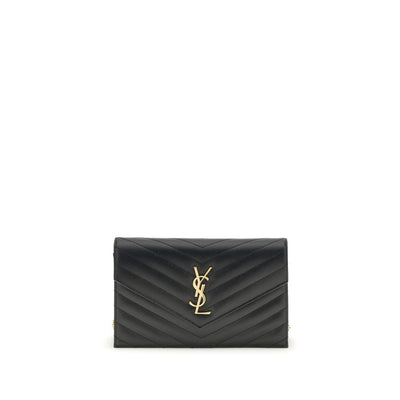 Saint Laurent Black Calf Leather Wallet