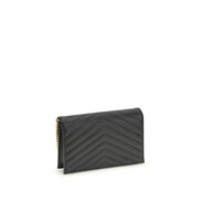 Saint Laurent Black Calf Leather Wallet