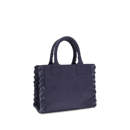 Geantă tote PINKO albastră cu logo