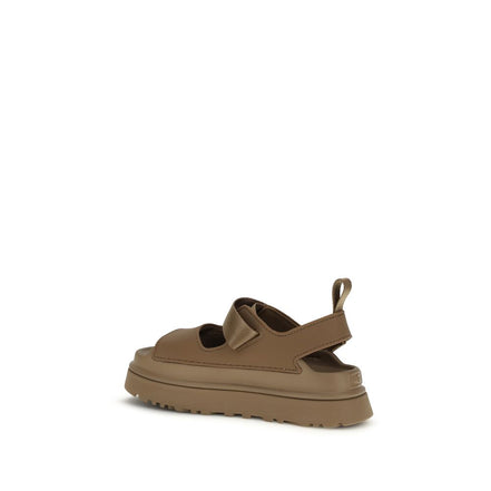 Sandale plate UGG maro din poliester reciclat