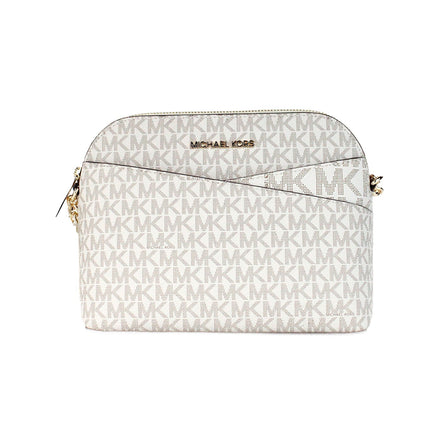 Geantă crossbody Michael Kors vanilie din canvas semnătură