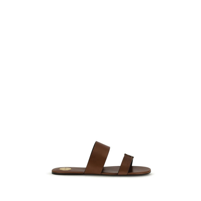 Saint Laurent Brown Flat Sandals