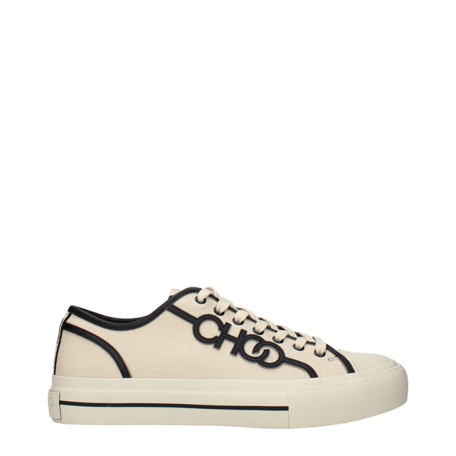 Tenisi joși Jimmy Choo bej din material textil