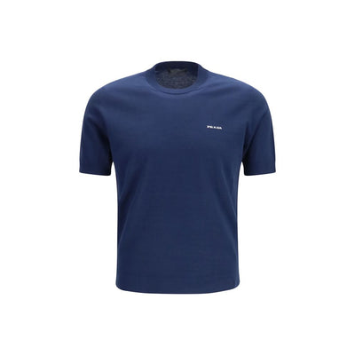 Prada Tricou Albastru din Bumbac