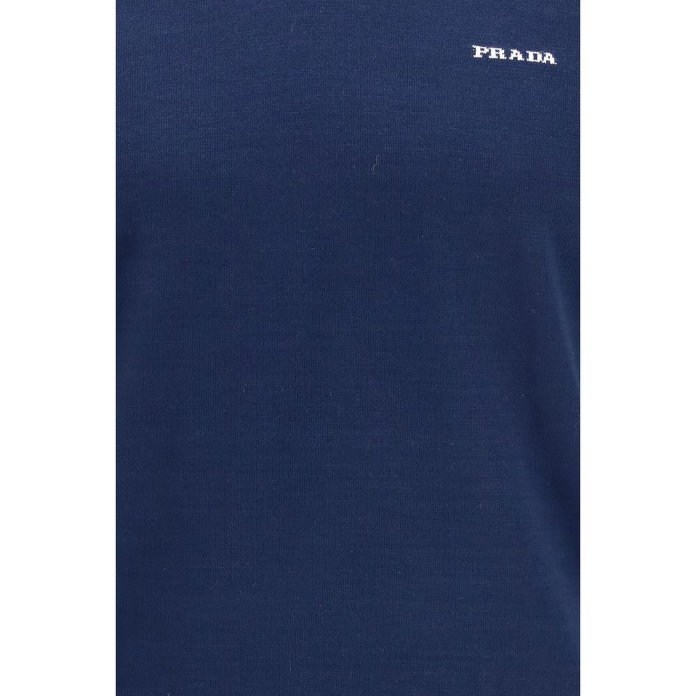 Prada Tricou Albastru din Bumbac