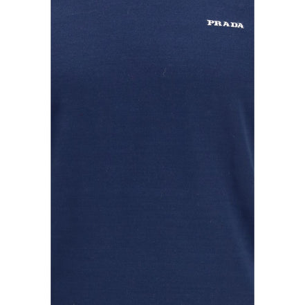 Prada Tricou Albastru din Bumbac