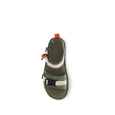UGG Sandale Plate Bicolore din Fibre Textile