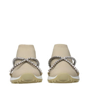 Mocasini slip-on Jimmy Choo bej din material textil