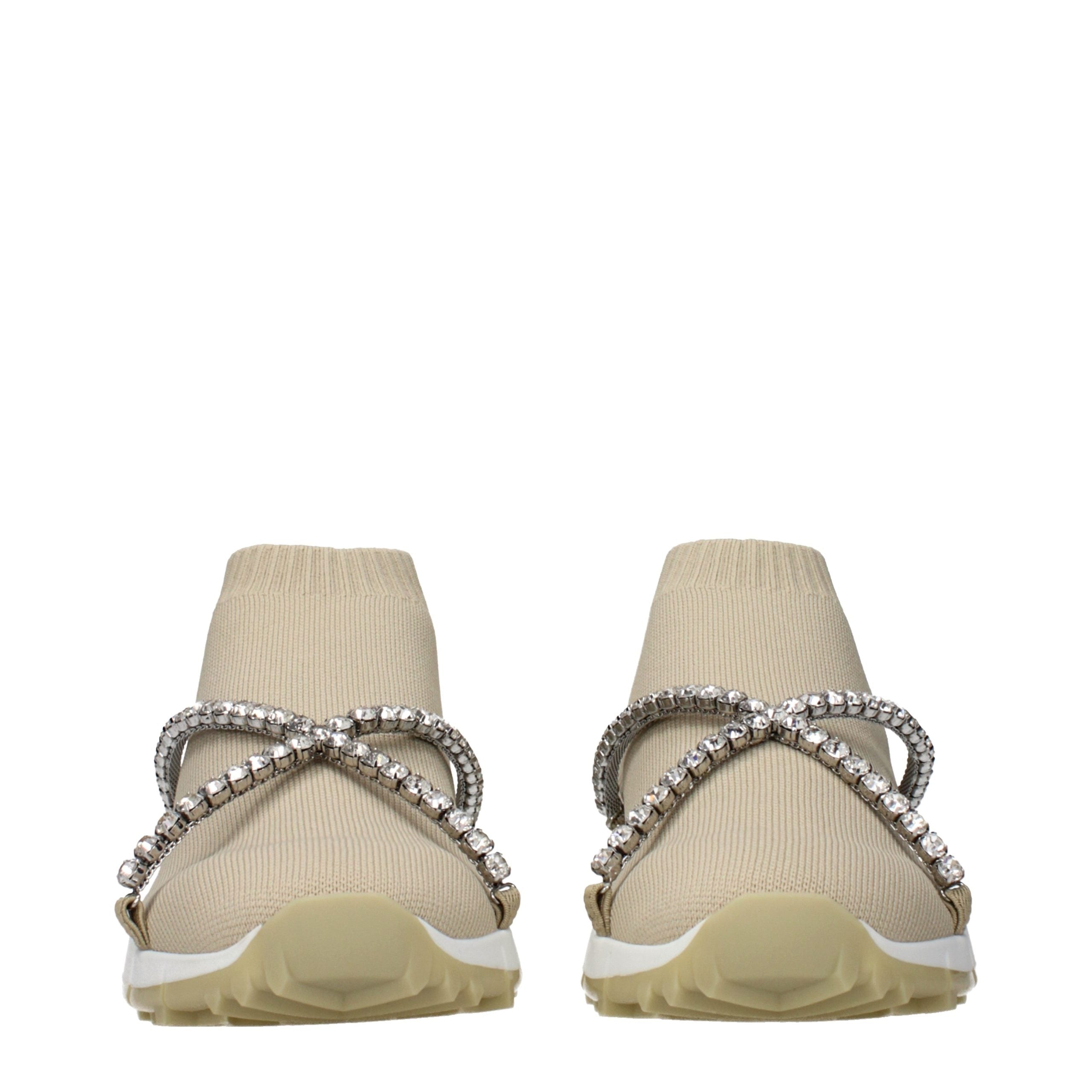 Mocasini slip-on Jimmy Choo bej din material textil