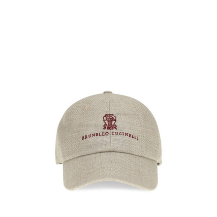 Șapcă baseball Brunello Cucinelli bej din mătase