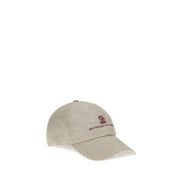 Șapcă baseball Brunello Cucinelli bej din mătase