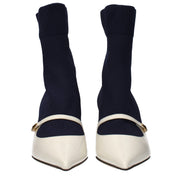 Jimmy Choo Blue Fabric Ankle Boots