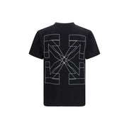 Tricou Off-White negru din bumbac Double Arrow