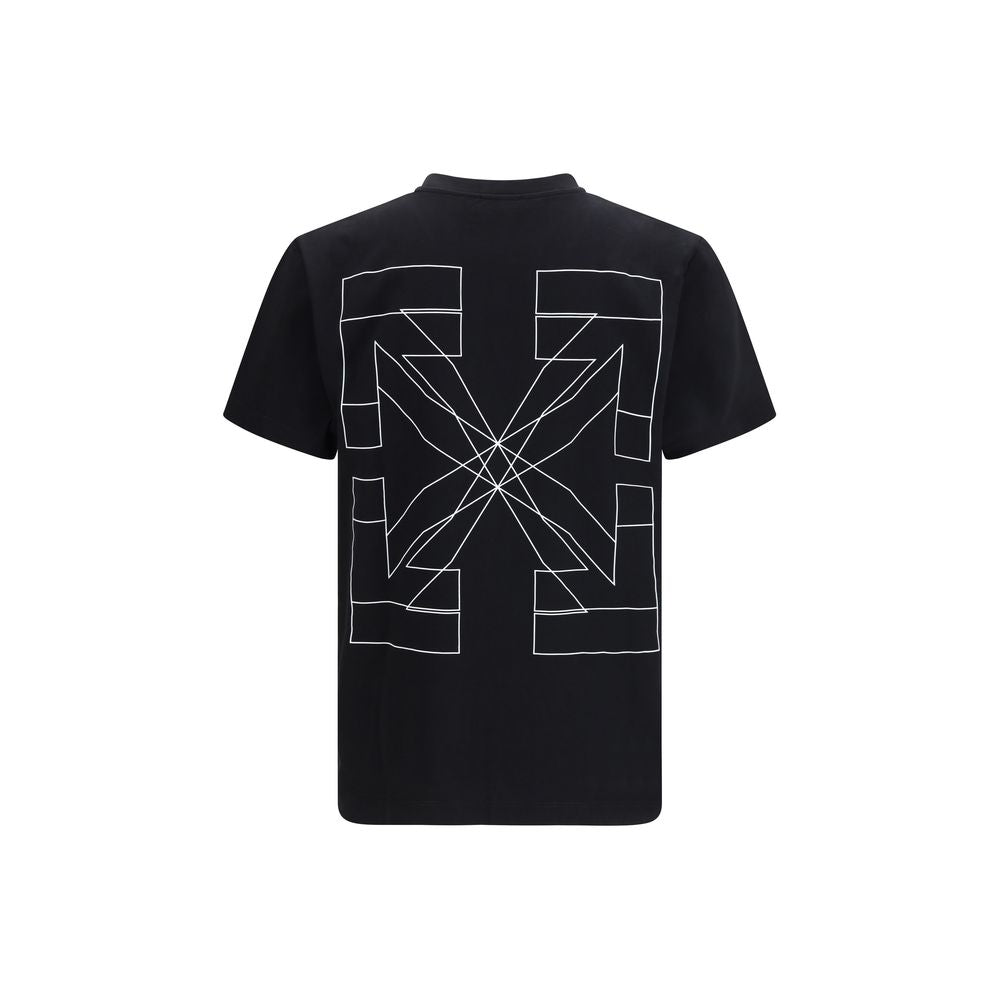 Tricou Off-White negru din bumbac Double Arrow