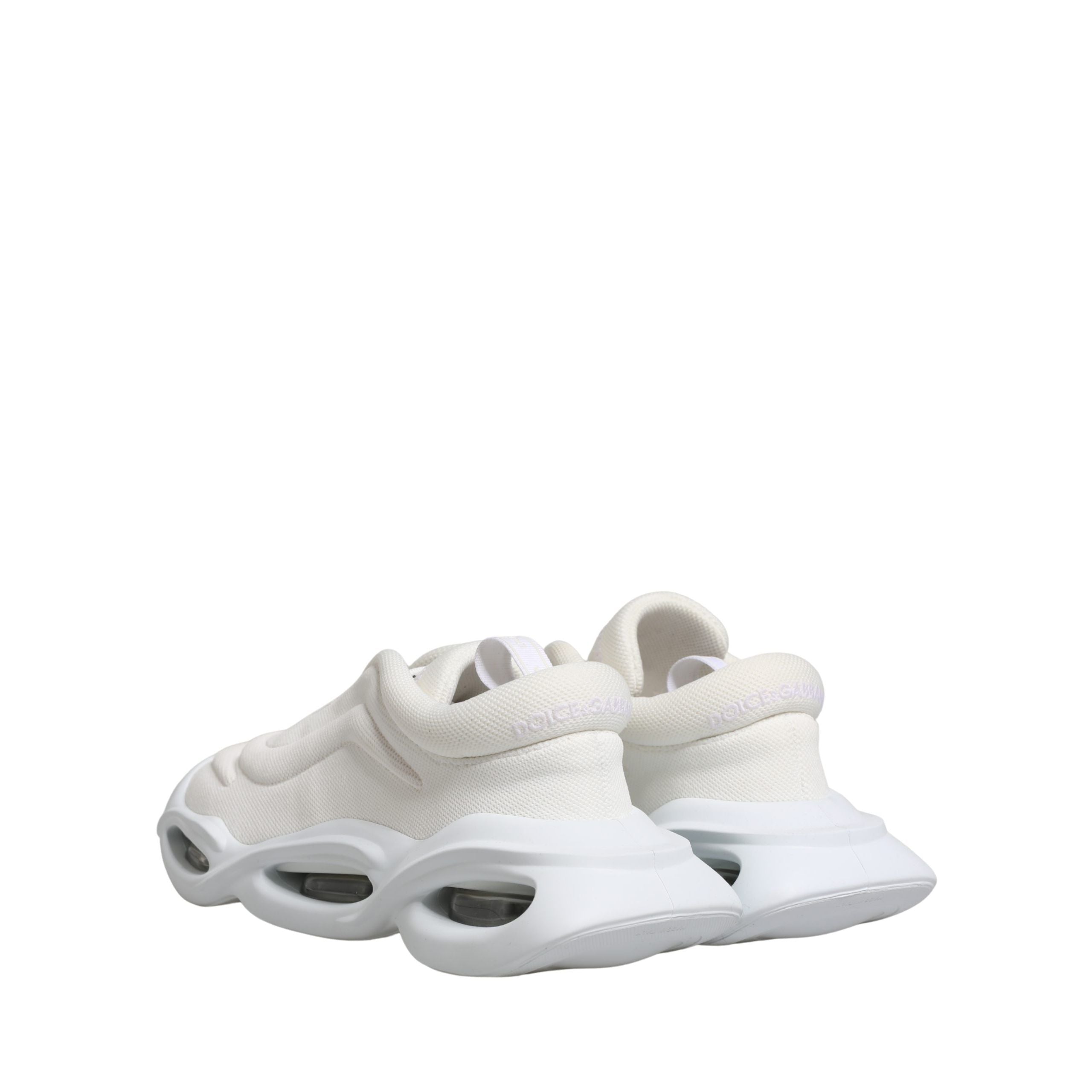 Sneakers Dolce & Gabbana albe slip on joase Wave