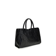 Geantă de umăr Balenciaga neagră din piele de miel Le City