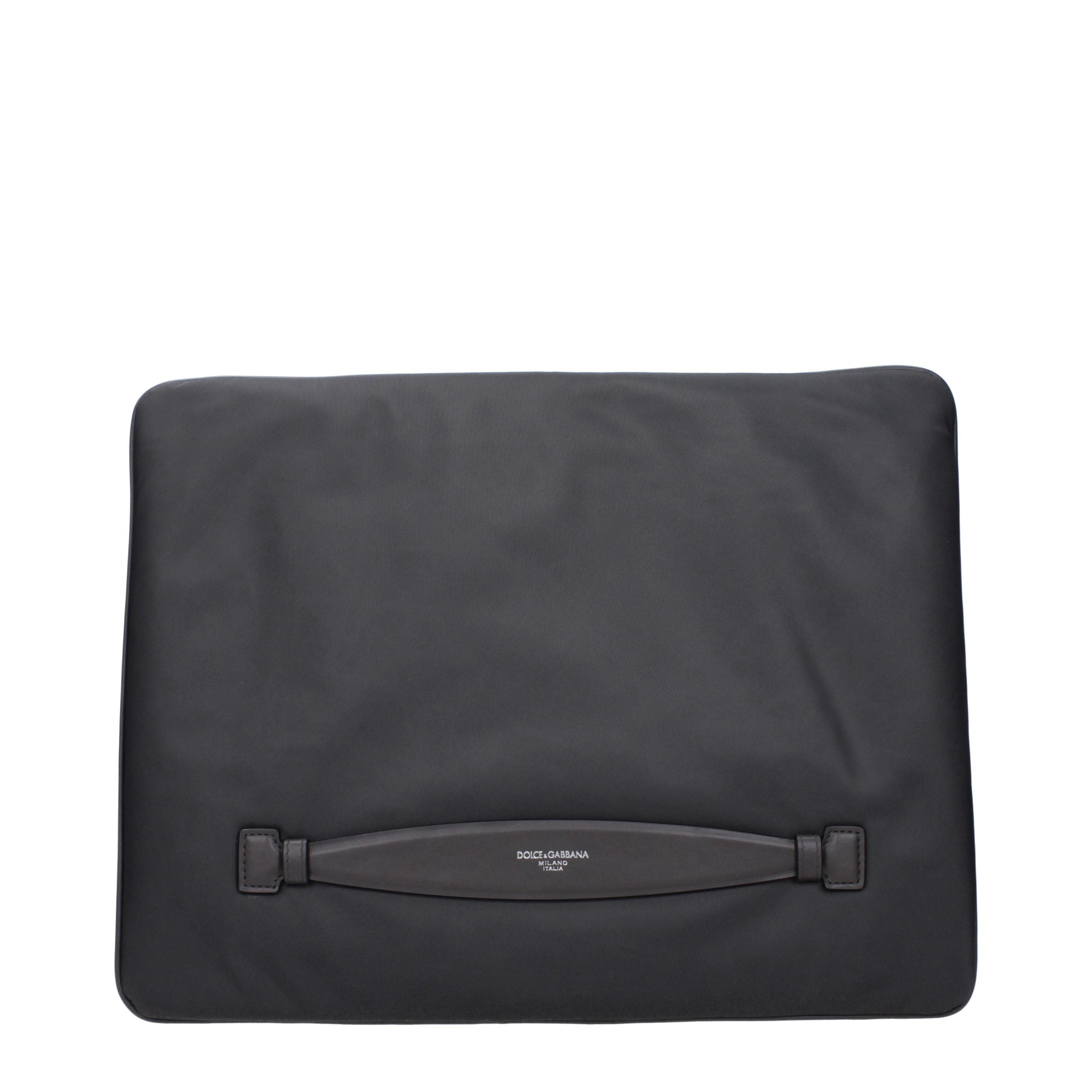 Dolce & Gabbana Grey Fabric Clutch Bag