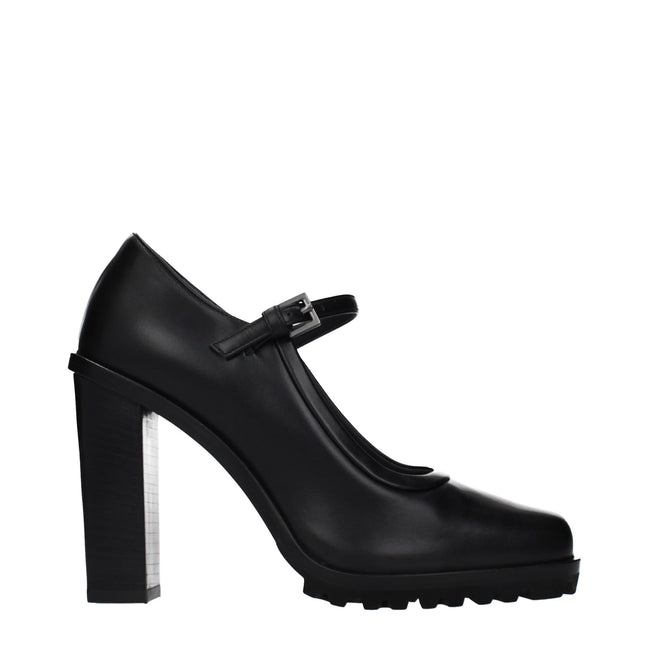 Max Mara Pantofi Pumps Negri din Piele cu Toc Înalt