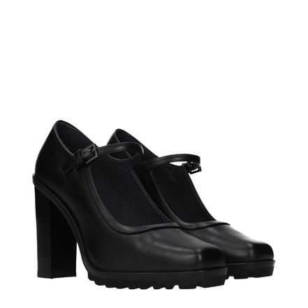 Max Mara Pantofi Pumps Negri din Piele cu Toc Înalt